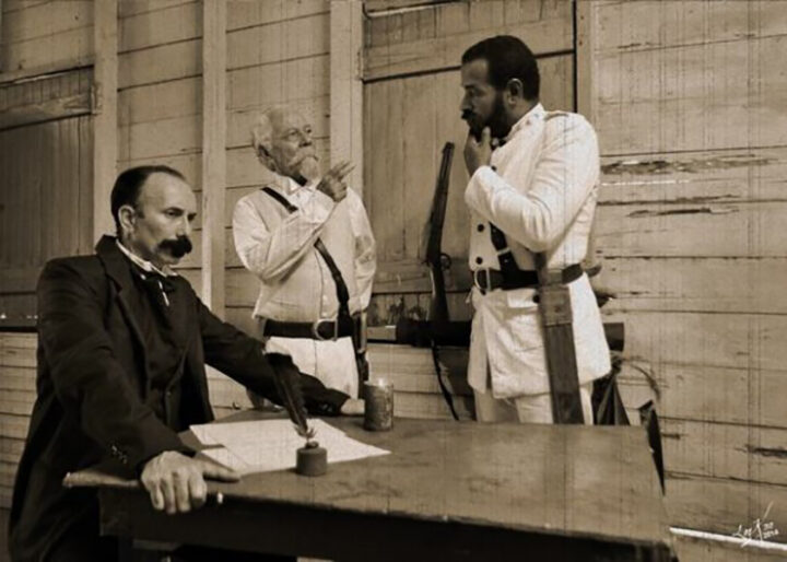 Reunión histórica de Máximo Gómez y José Martí en La Mejorana