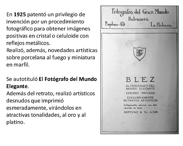Blez, El Fotógrafo del Mundo Elegante (+PodCast) 4 TARJETA DE PRESENTACION DE BLEZ