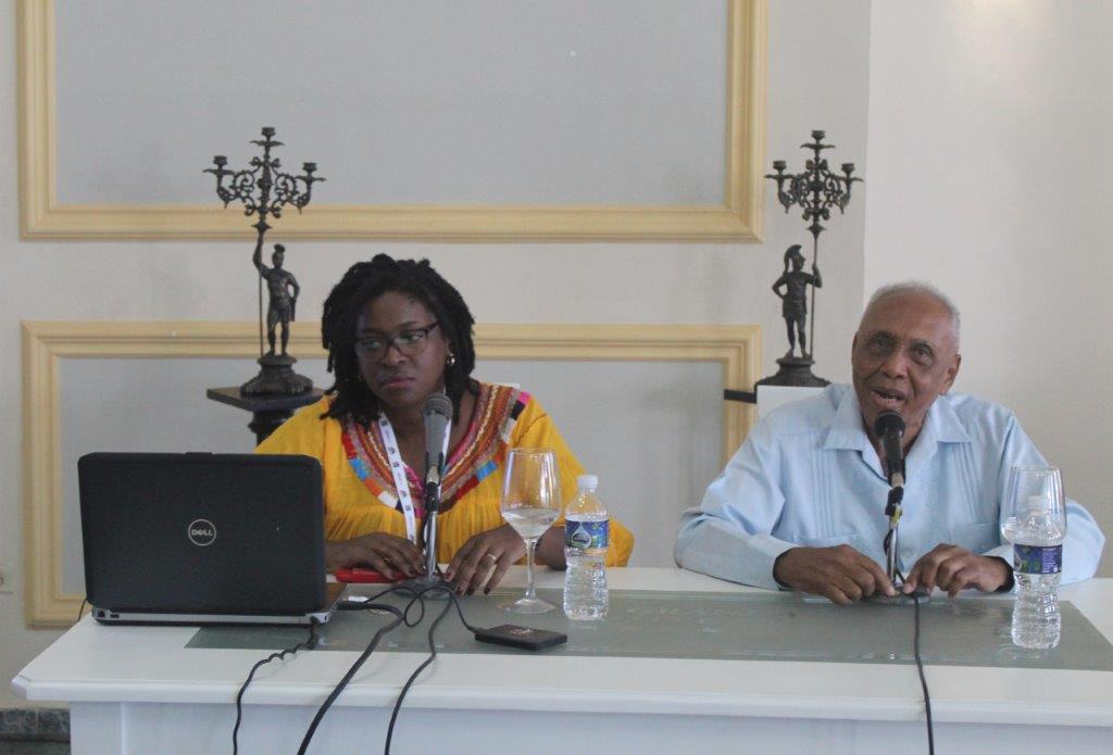 YURIEN HEREDIA COORDINADORA COLOQUIO COMPOSITOR RODULFO VAILLANT PRESIDENTE DEL JAZZ PLAZA EN SANTIAGO DE CUBA