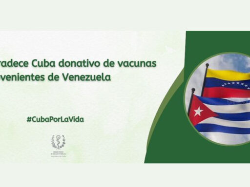 Agradece Cuba donativo del Gobierno de Venezuela 