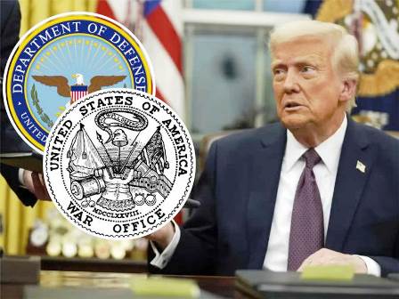 Trump firma orden, cambia nombre de Departamento de Defensa de EEUU