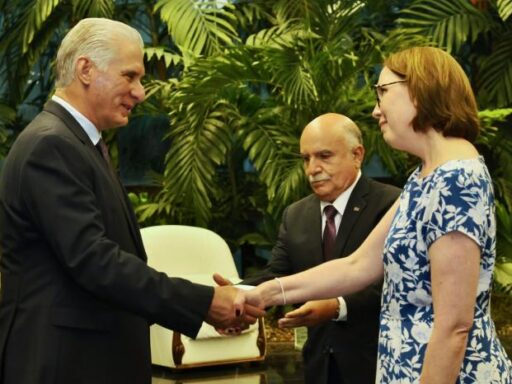 Recibió Díaz-Canel credenciales de diez embajadores