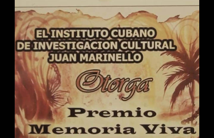 Reconoce Premio Memoria Viva a promotores de la cultura cubana
