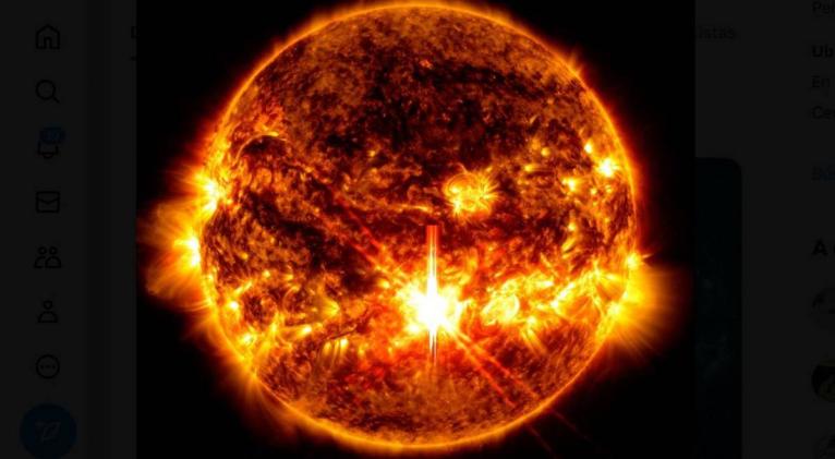Detectan la llamarada solar más fuerte e intensa de 2025