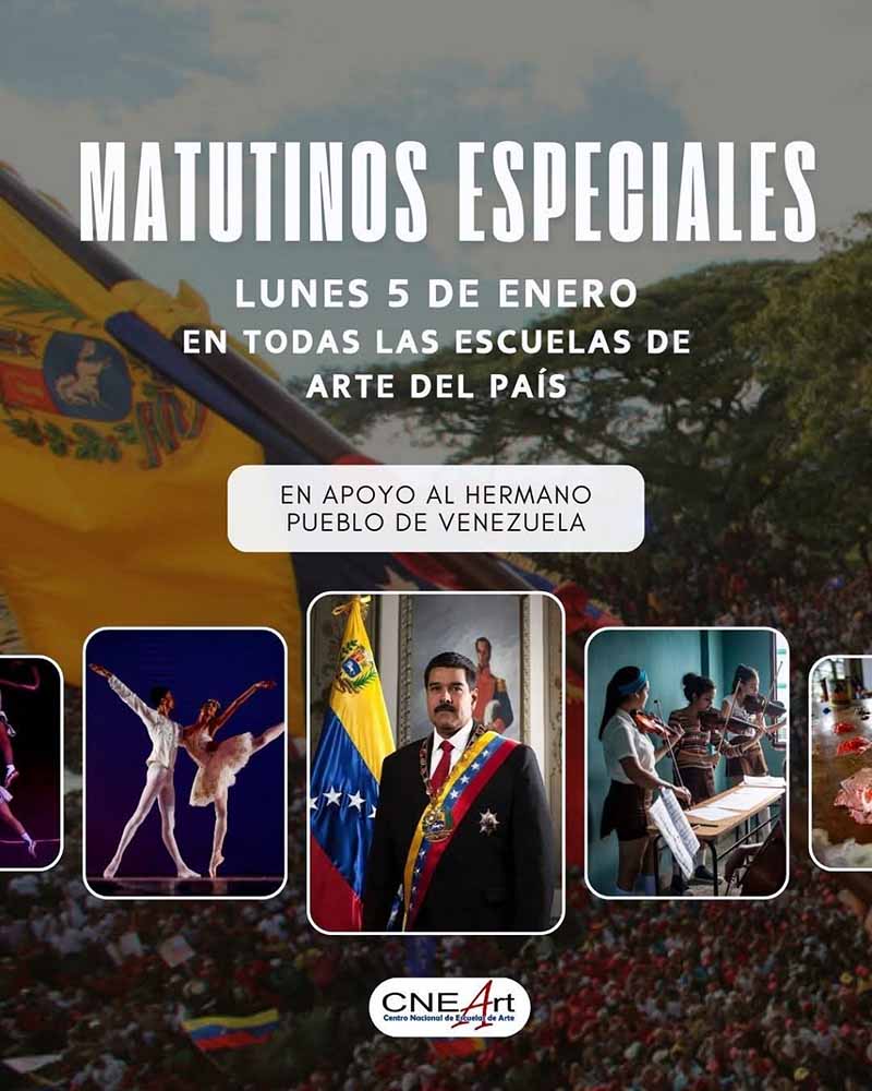 Escuelas de Arte de Cuba respaldan soberanía de Venezuela