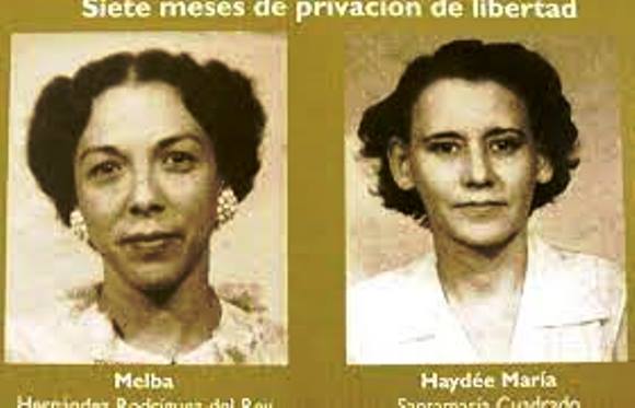 Haydée y Melba son puestas en libertad del Reclusorio Nacional en Guanajay