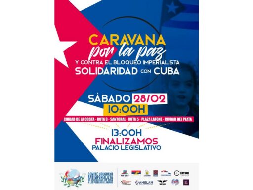 Caravana por Cuba en Uruguay y contra irracional política de EEUU