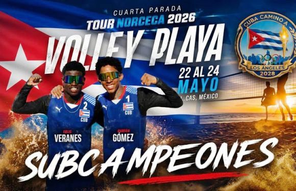 Dupla cubana de voleibol de playa masculino gana plata en Tour Norceca de México