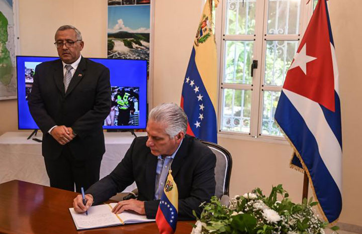 Expresa Díaz-Canel condolencias por secuelas de sismos en Venezuela