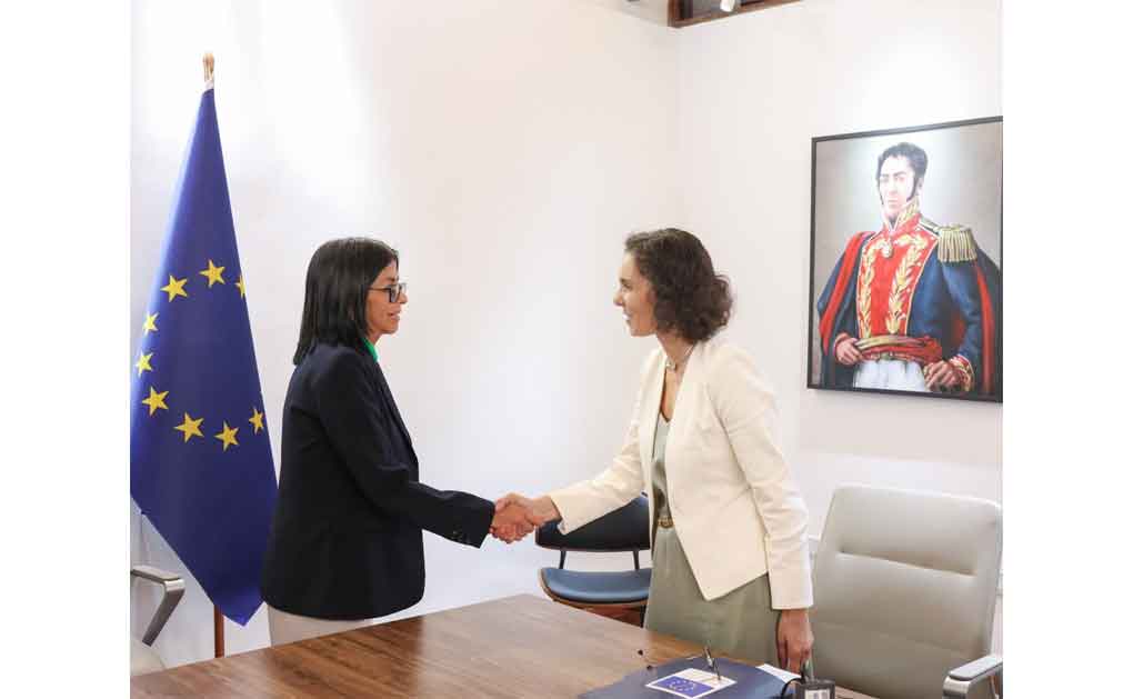 Presidenta encargada de Venezuela recibió a autoridad de la UE