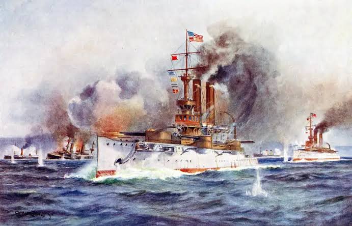 Combate naval en la bahía santiaguera