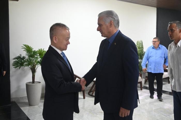 Recibe Díaz-Canel a Liu Haixing, miembro del Comité Central del Partido Comunista de China