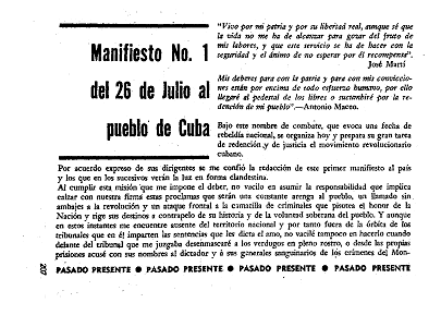 1er manifiesto del 26 de Julio
