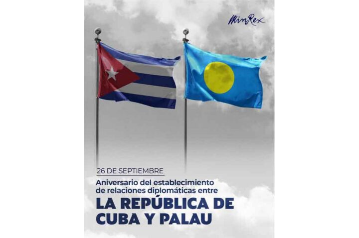 Cuba y Palau celebran establecimiento de relaciones diplomáticas