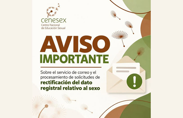 Informa Cenesex retrasos en trámites por correo electrónico