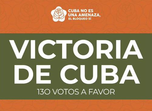 Victoria de Cuba en la ONU: El mundo ha vuelto a pronunciarse mayoritariamente contra el bloqueo