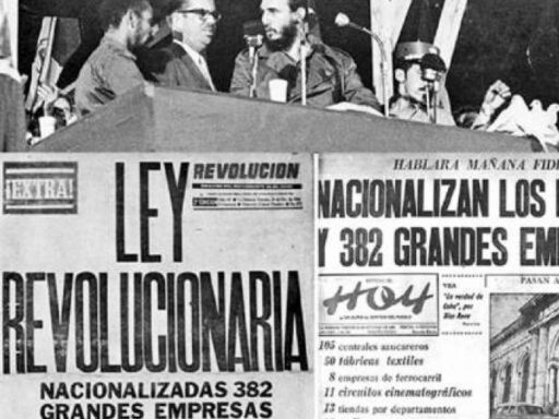 24 octubre 1960: Cuba nacionaliza 166 empresas norteamericanas