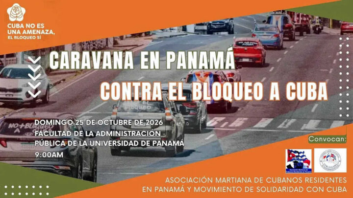 Caravana en Panamá demanda fin del bloqueo de EEUU a Cuba